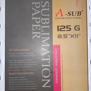 A- Sub Sublimation Paper